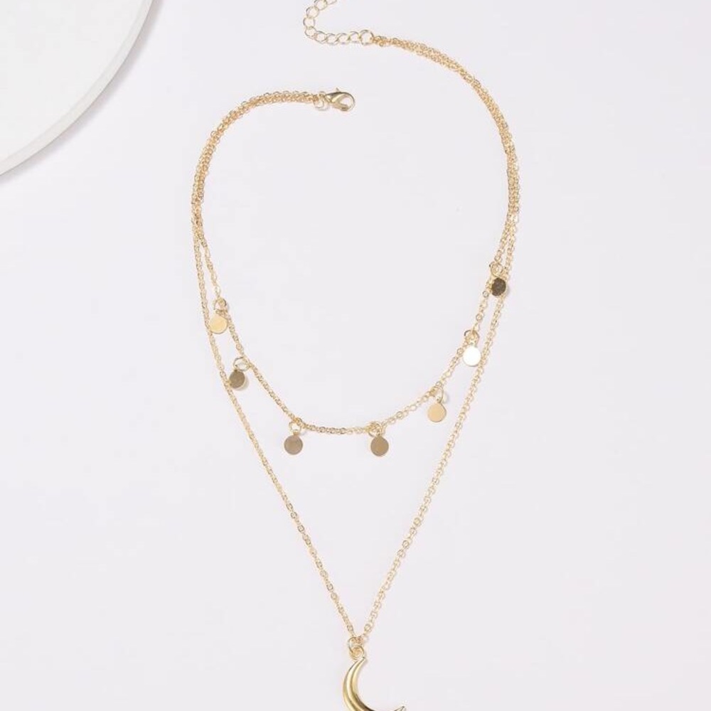 NWT Moon 🌚 Layered Necklace - Picture 2 of 5